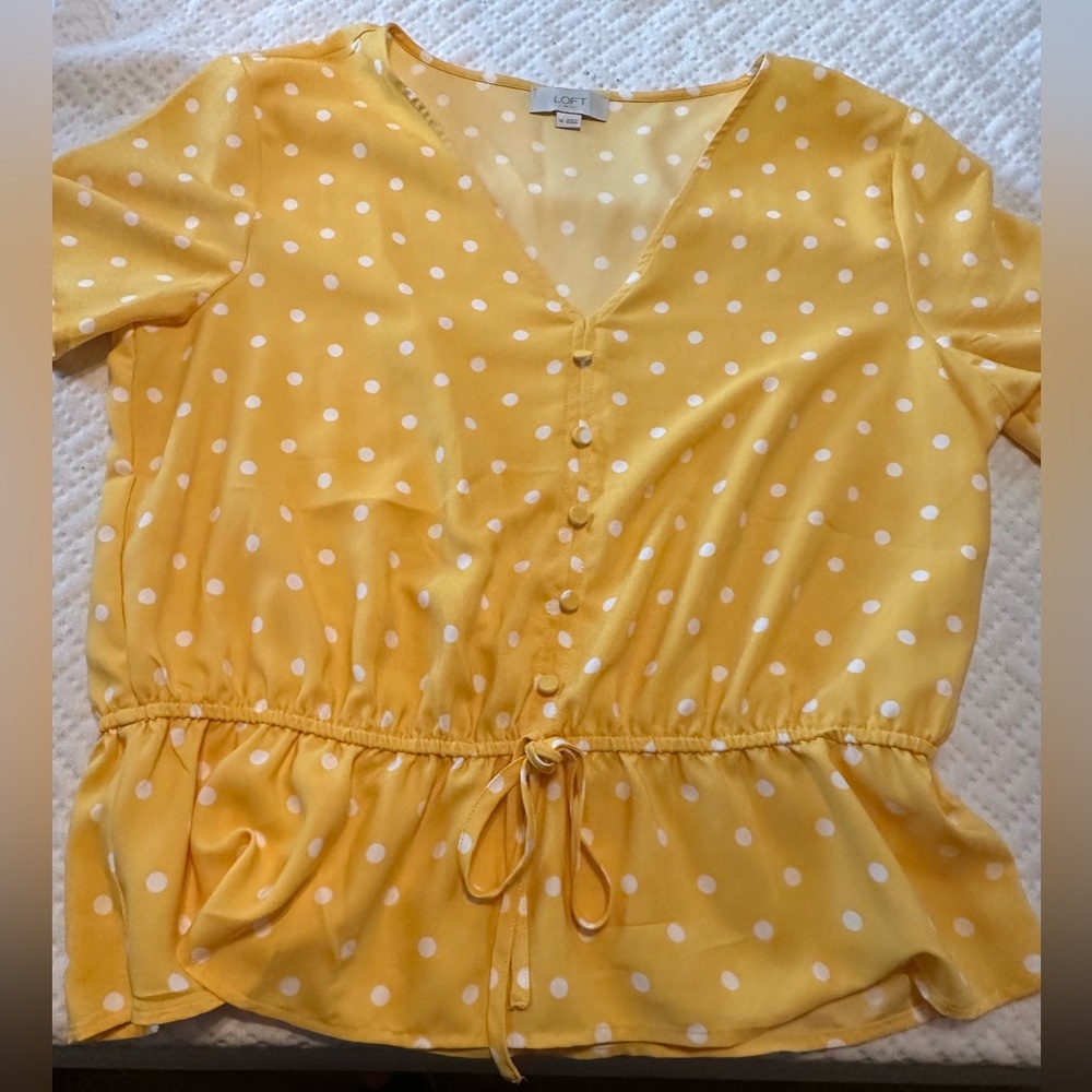 Loft Peplum Polka Dot Women's Top